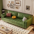 Scandinavian Simple Style Leather Log Sofa